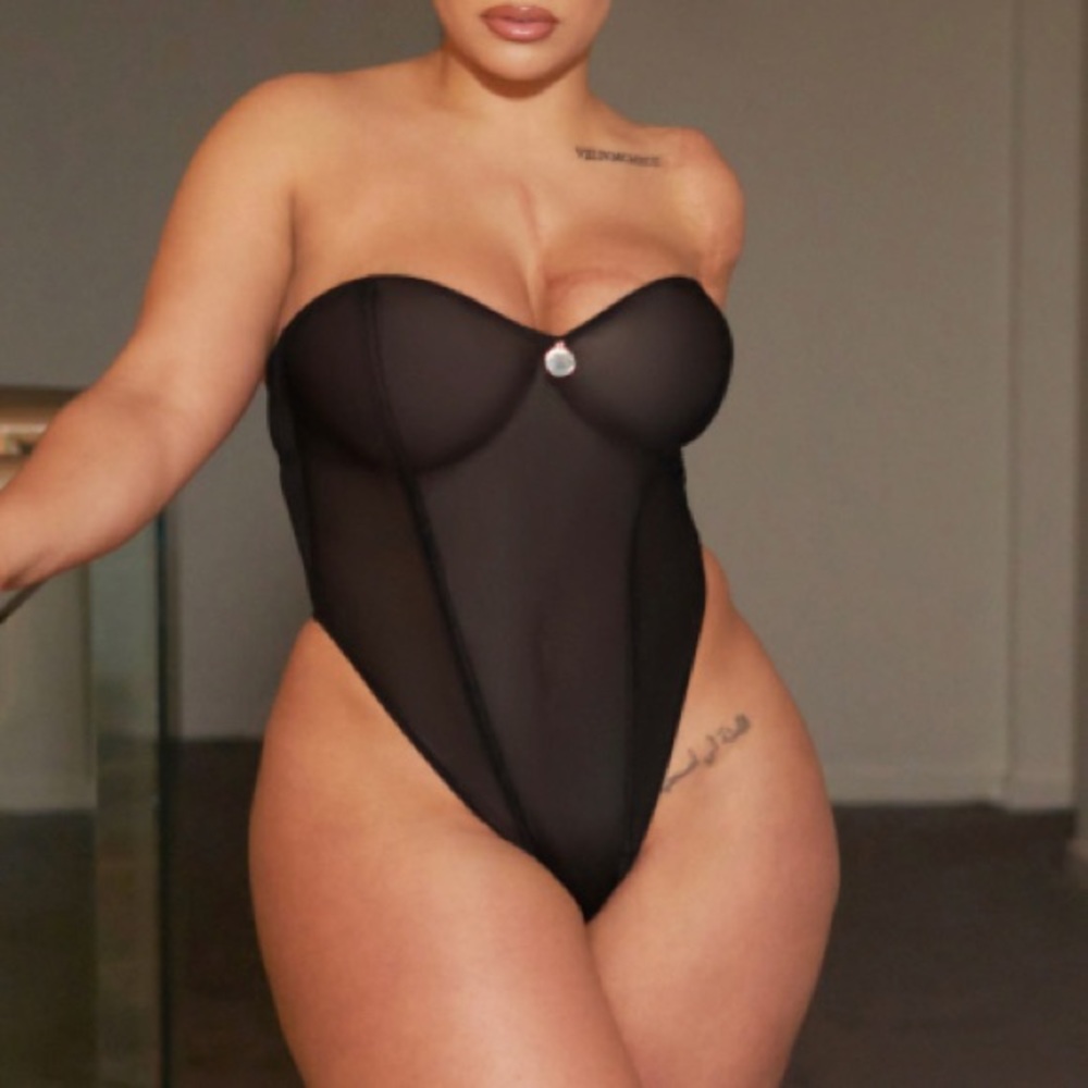 Savage X Fenty X-Ray Vision Strapless Teddy